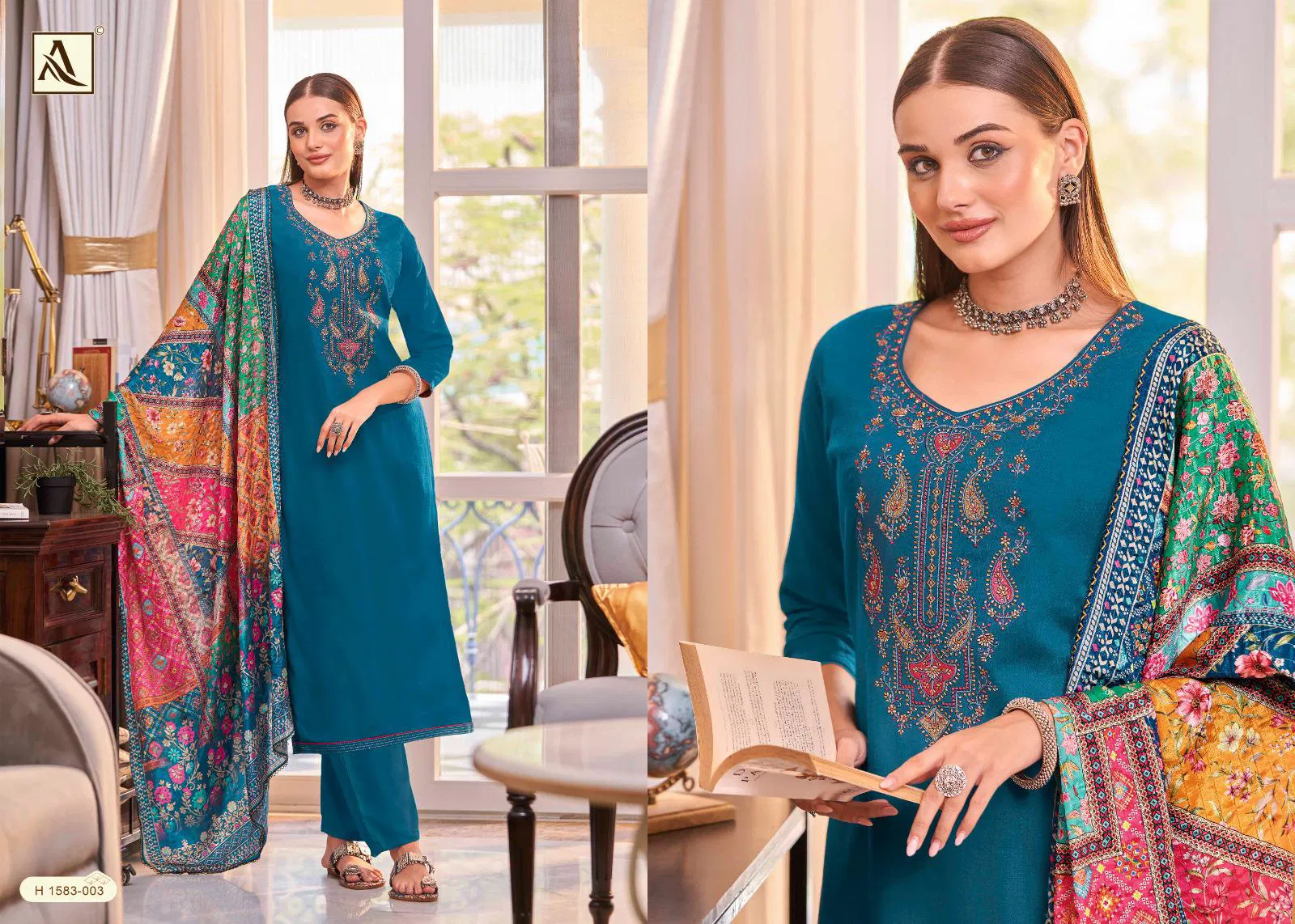 Saundarya Edition 2 By Alok Suit Viscose Rayon Dress Material Suppliers In India
